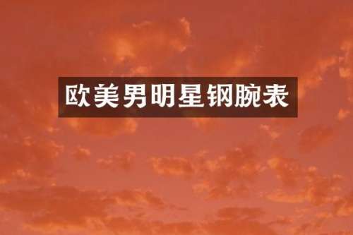 欧美男明星钢腕表