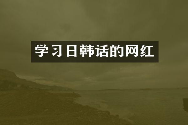 学习日韩话的网红