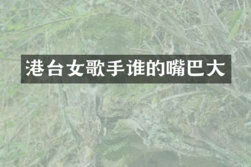 港台女歌手谁的嘴巴大