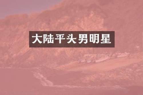 大陆平头男明星