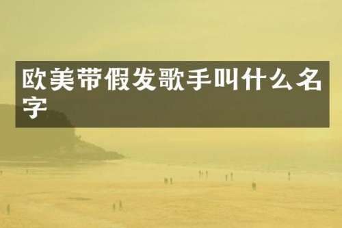 欧美带假发歌手叫什么名字
