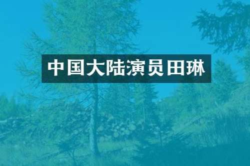 中国大陆演员田琳