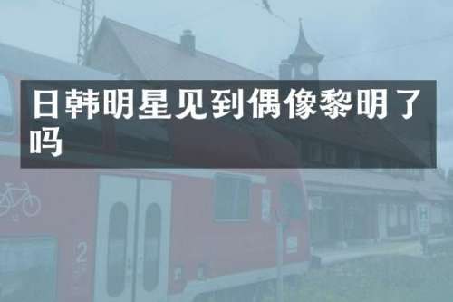 日韩明星见到偶像黎明了吗