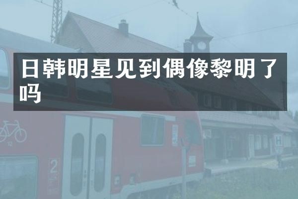 日韩明星见到偶像黎明了吗