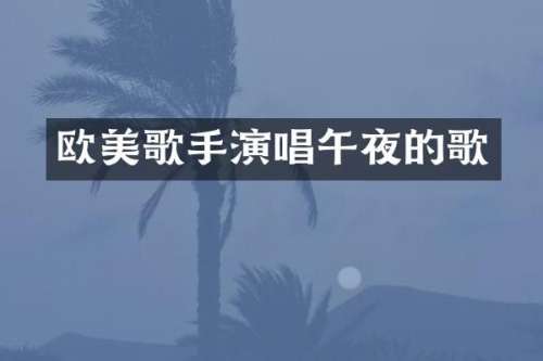 欧美歌手演唱午夜的歌