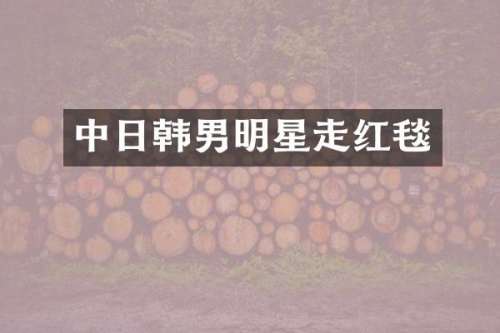 中日韩男明星走红毯