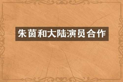 朱茵和大陆演员合作