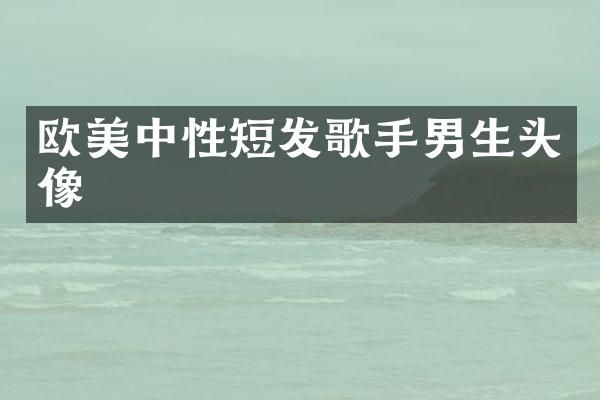 欧美中性短发歌手男生头像