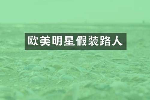 欧美明星假装路人