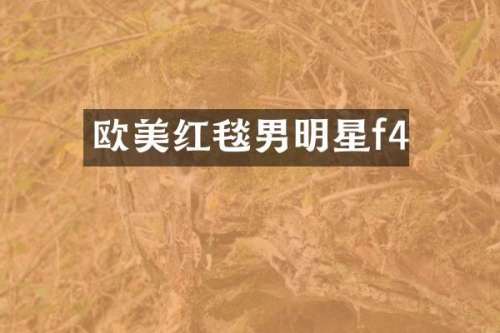 欧美红毯男明星f4