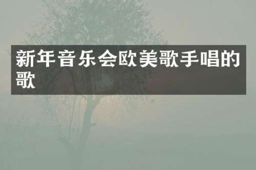 新年音乐会欧美歌手唱的歌