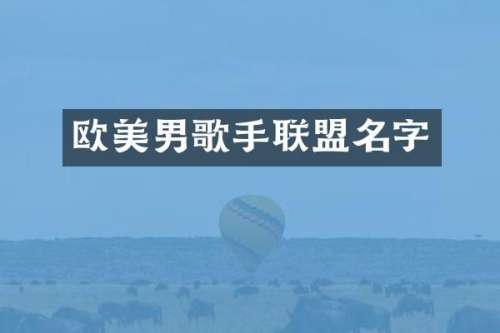 欧美男歌手联盟名字