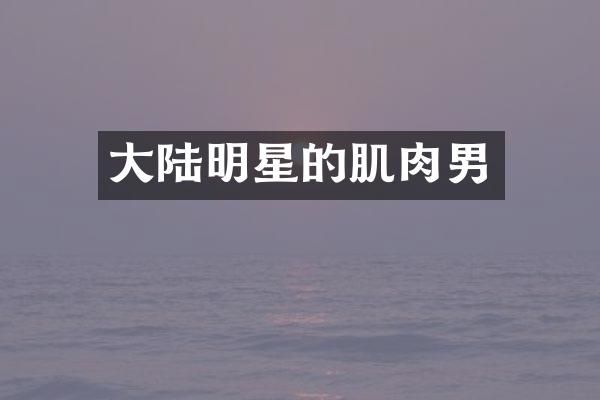 大陆明星的肌肉男