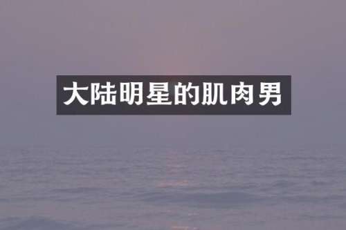 大陆明星的肌肉男