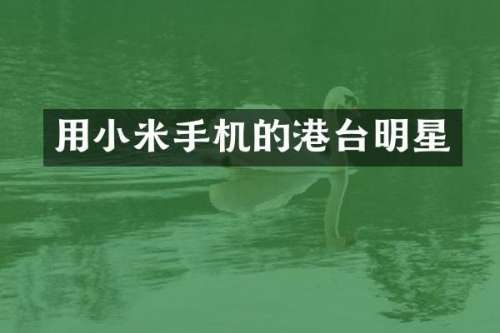 用小米手机的港台明星