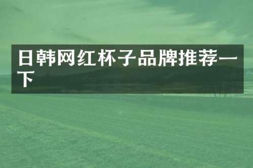 日韩网红杯子品牌推荐一下