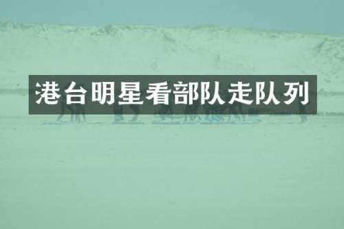 港台明星看部队走队列