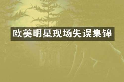 欧美明星现场失误集锦