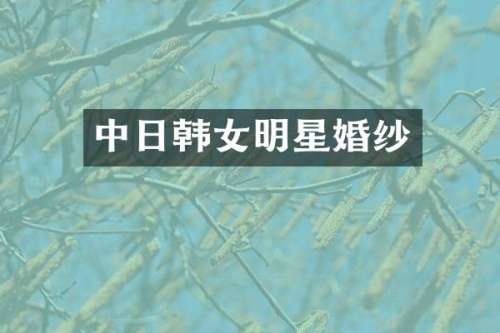 中日韩女明星婚纱