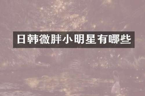 日韩微胖小明星有哪些