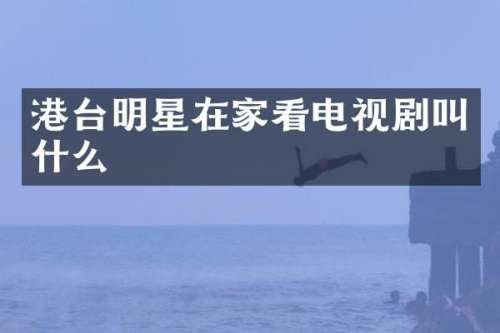 港台明星在家看电视剧叫什么