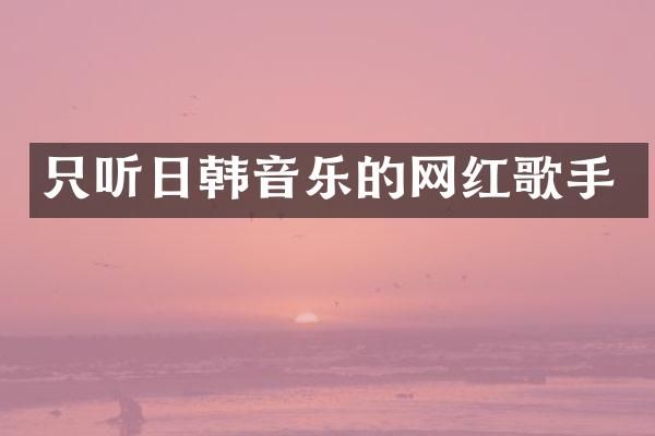 只听日韩音乐的网红歌手