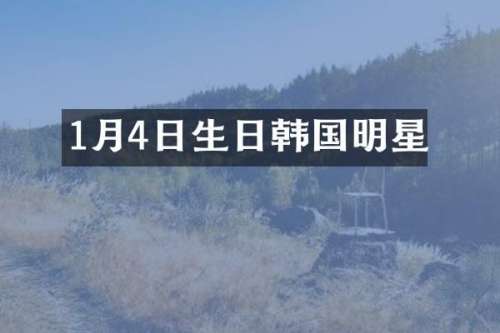 1月4日生日韩国明星