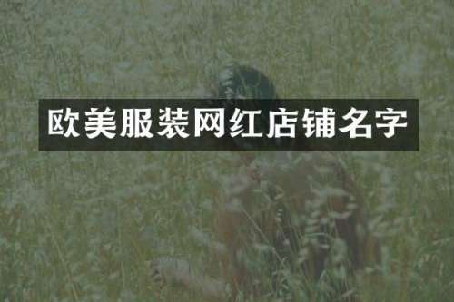 欧美服装网红店铺名字