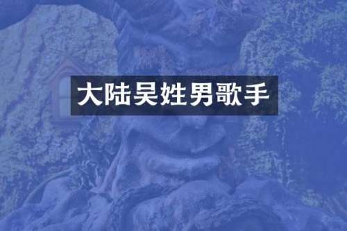 大陆吴姓男歌手