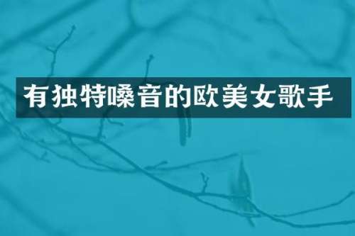 有独特嗓音的欧歌手