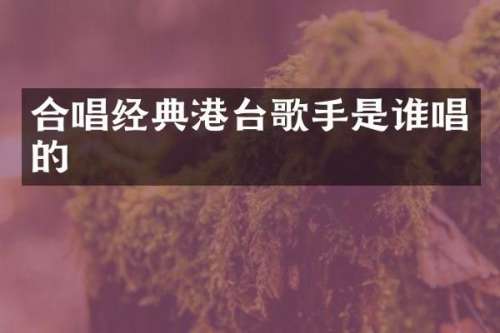 合唱经典港台歌手是谁唱的