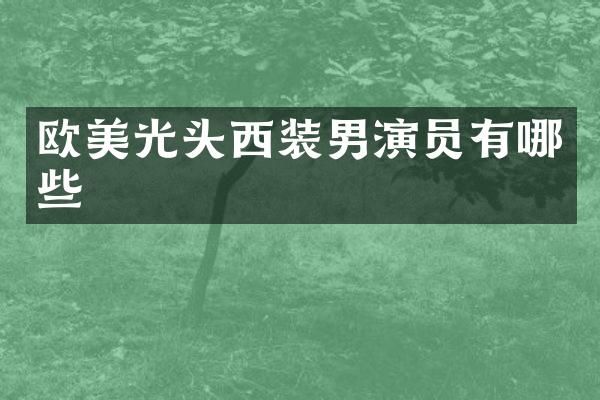 欧美光头西装男演员有哪些