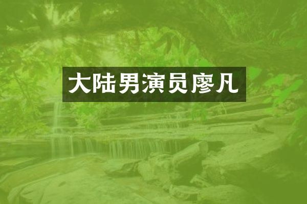 大陆男演员廖凡