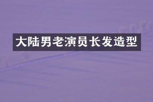 大陆男老演员长发造型