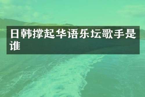 日韩撑起华语乐坛歌手是谁