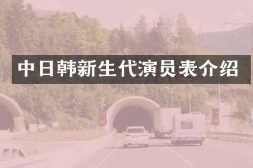 中日韩新生代演员表介绍