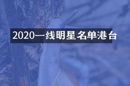 2020一线明星名单港台