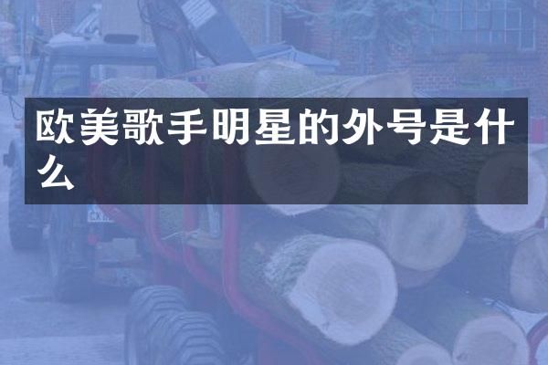欧美歌手明星的外号是什么