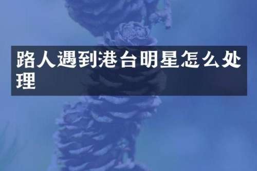 路人遇到港台明星怎么处理