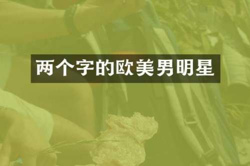 两个字的欧美男明星