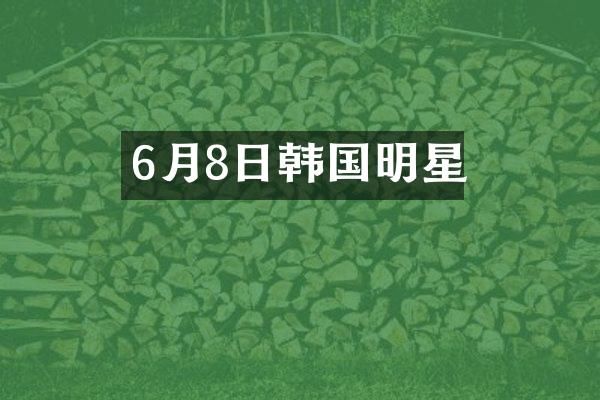 6月8日韩国明星