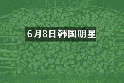 6月8日韩国明星