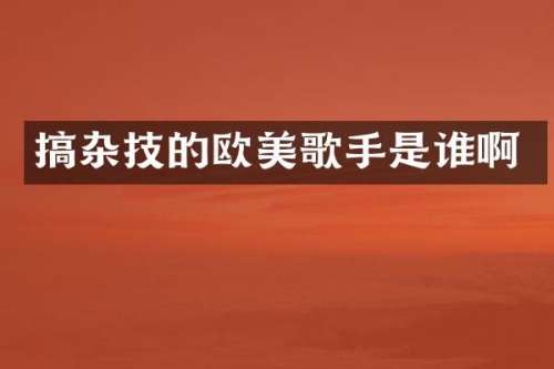 搞杂技的欧美歌手是谁啊