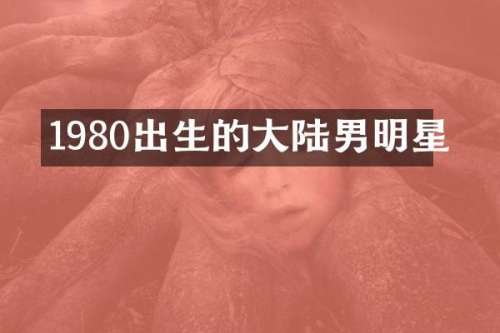 1980出生的大陆男明星