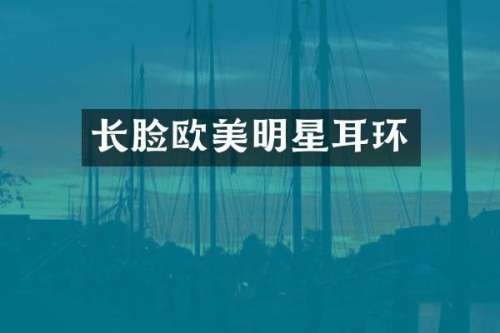 长脸欧美明星耳环