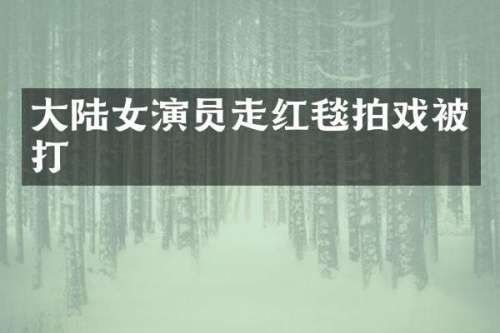 大陆女演员走红毯拍戏被打