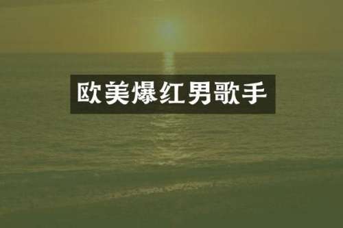 欧美爆红男歌手