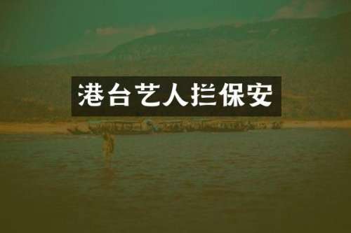 港台艺人拦保安
