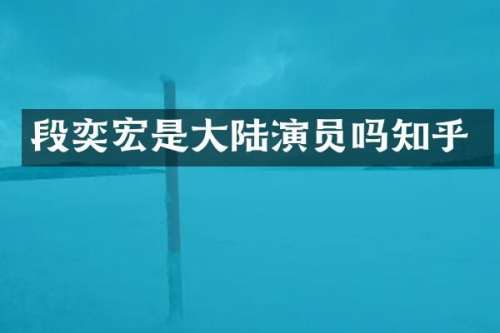 段奕宏是大陆演员吗知乎