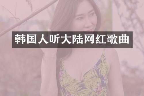 韩国人听大陆网红歌曲